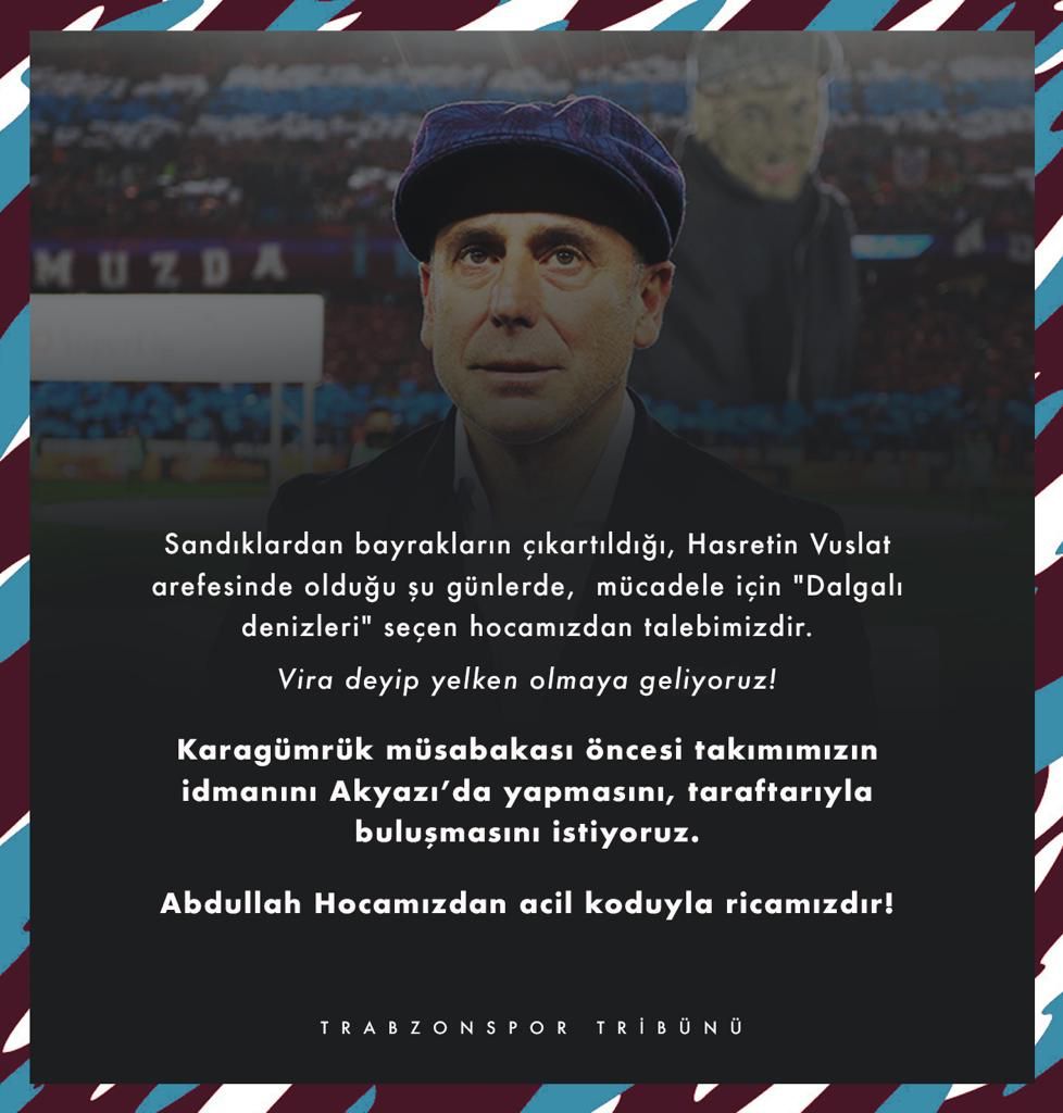 Trabzonspor'da Karagümrük maçı öncesi acil koduyla Abdullah Avcı'dan istek