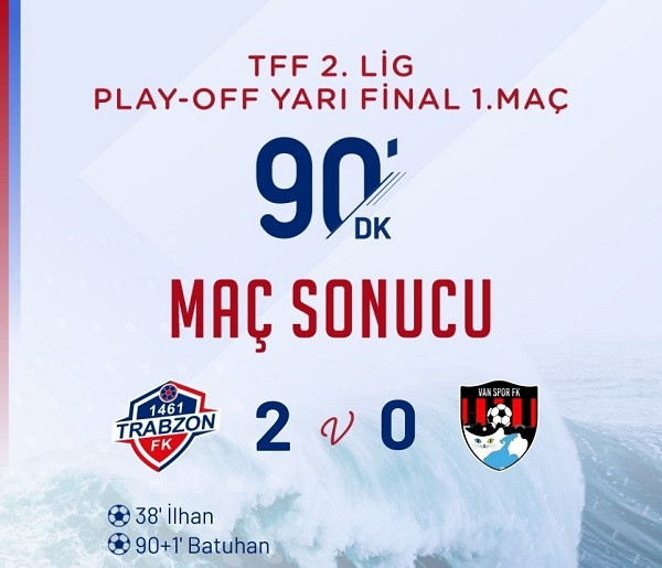 1461 Trabzon, Vanspor'u 2-0 mağlup etti