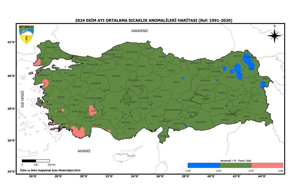 Ekim ayında en soğuk il Erzurum oldu