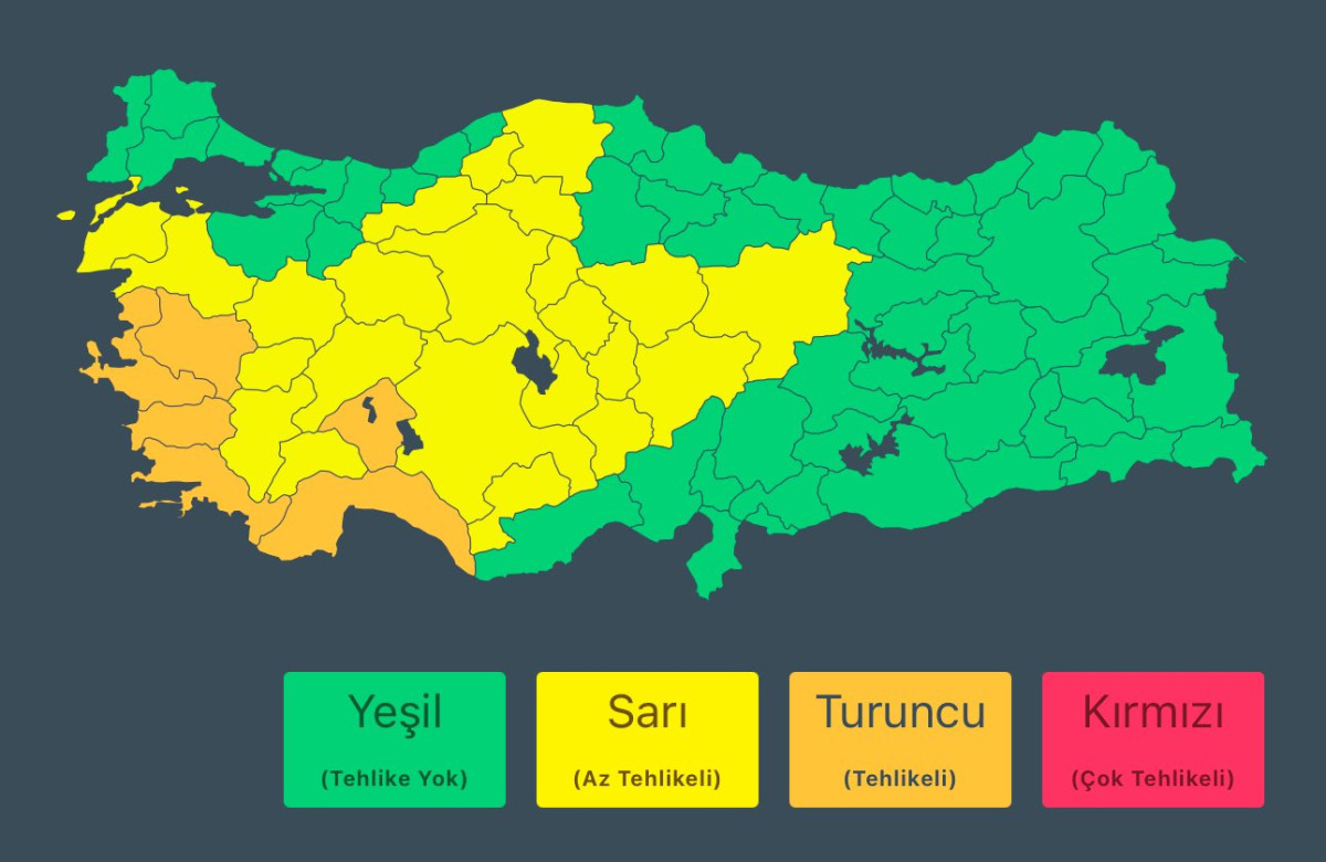 AFAD'dan sağanak ve fırtına uyarısı