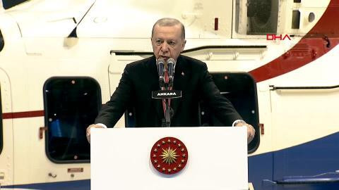 Cumhurbaşkanı Erdoğan,TUSAŞ T625 Gökbey Helikopteri Teslimat Töreninde konuştu