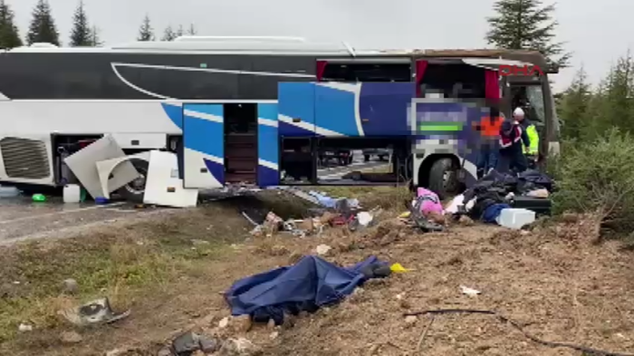 Eskişehirde otobüs kazası; 1 ölü, çok sayıda yaralı