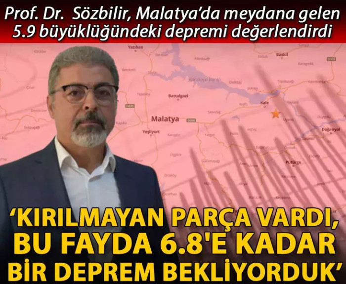 Prof. Dr. Sözbilir: Kırılmayan parça vardı, bu fayda 6.8'e kadar bir deprem bekliyorduk