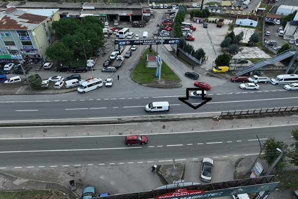 Trabzon, Fatih Sanayi Sitesi girişindeki sorun çözüldü