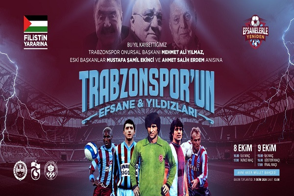 Trabzonspor'un efsaneleri Filistin için sahaya iniyor